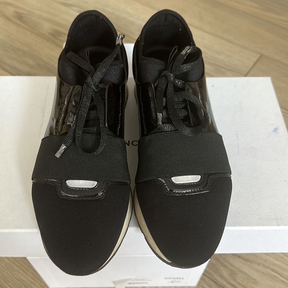 Balenciaga Black and White Women's Sneakers